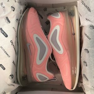 New in box.  Nike Air Max 720.  Pink/white.